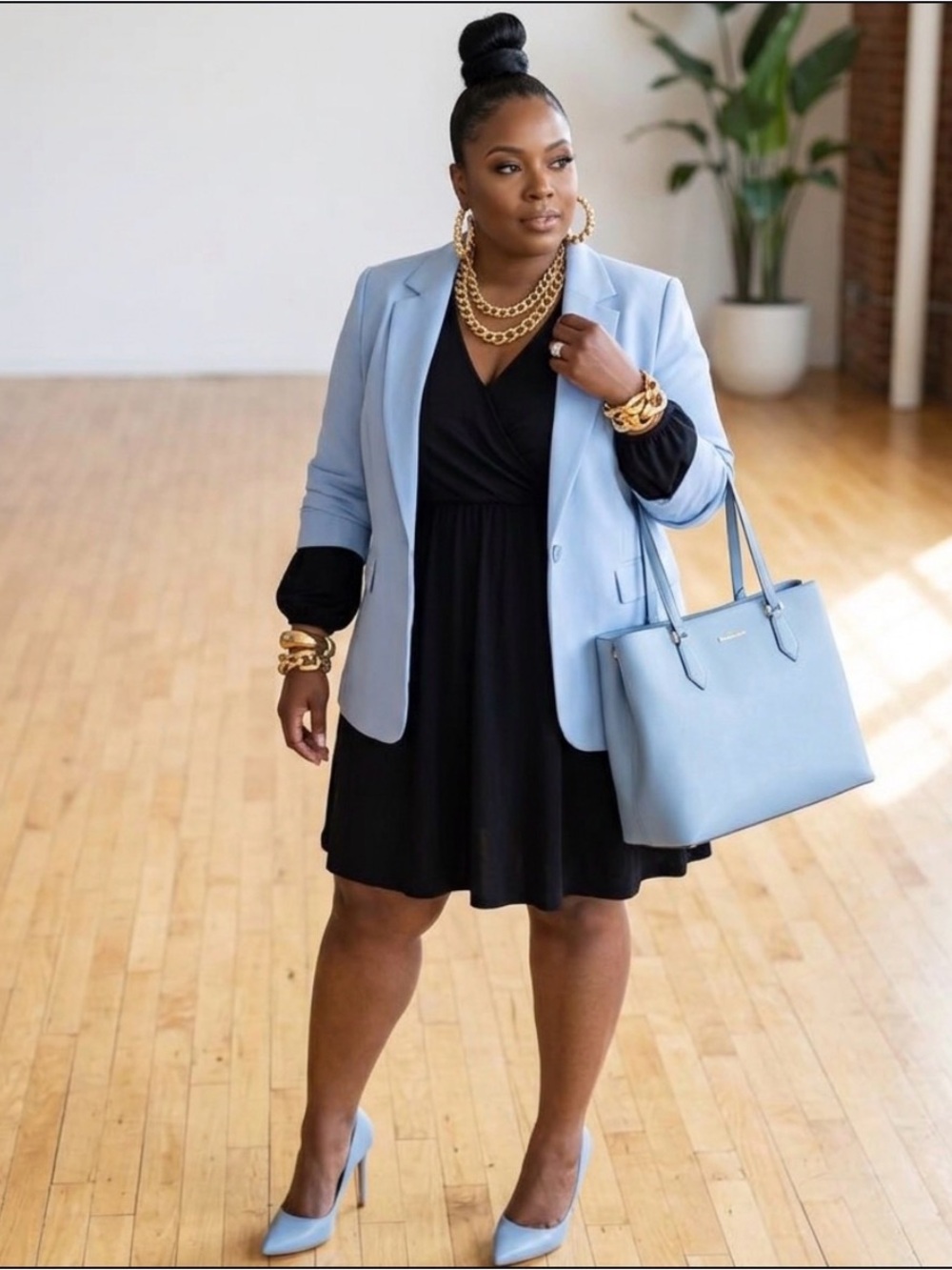 Bobbie Brooks Black Long Sleeve Dress